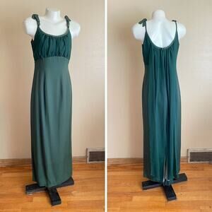 VTG Loralie Original 80s/90s Prom Cocktail Dress Size 8 Forest Green Sleeveless